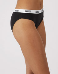Hanes Soft &amp; Breathable Women&rsquo;s Ribbed Cotton Bikini Underwear, 3-Pack