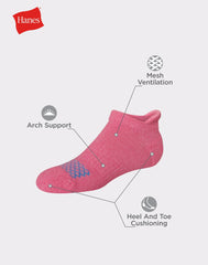 Hanes Comfort Fit Girls' Heel Shield Socks, 10-Pairs