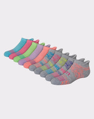 Hanes Comfort Fit Girls' Heel Shield Socks, 10-Pairs