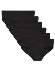 Hanes Girls' Period Underwear Hipsters, 6-Pack, Comfort, Period., Moderate Protection, Solids