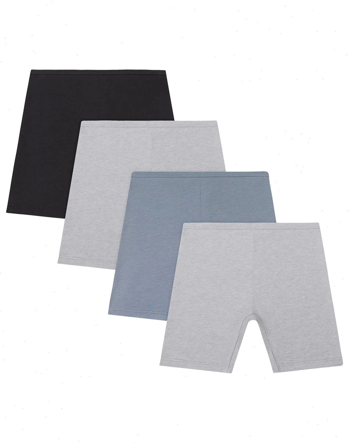 Hanes Girls' Play Shorts, 4-Pack, Cotton Stretch, Assorted Solids Multipacks