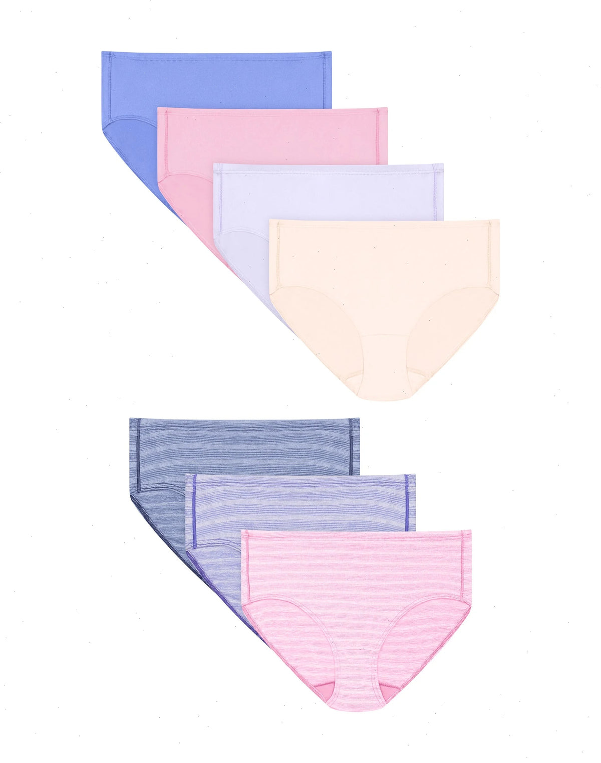 Hanes Pure Comfort Girls' Underwear Microfiber Brief, 7-Pack