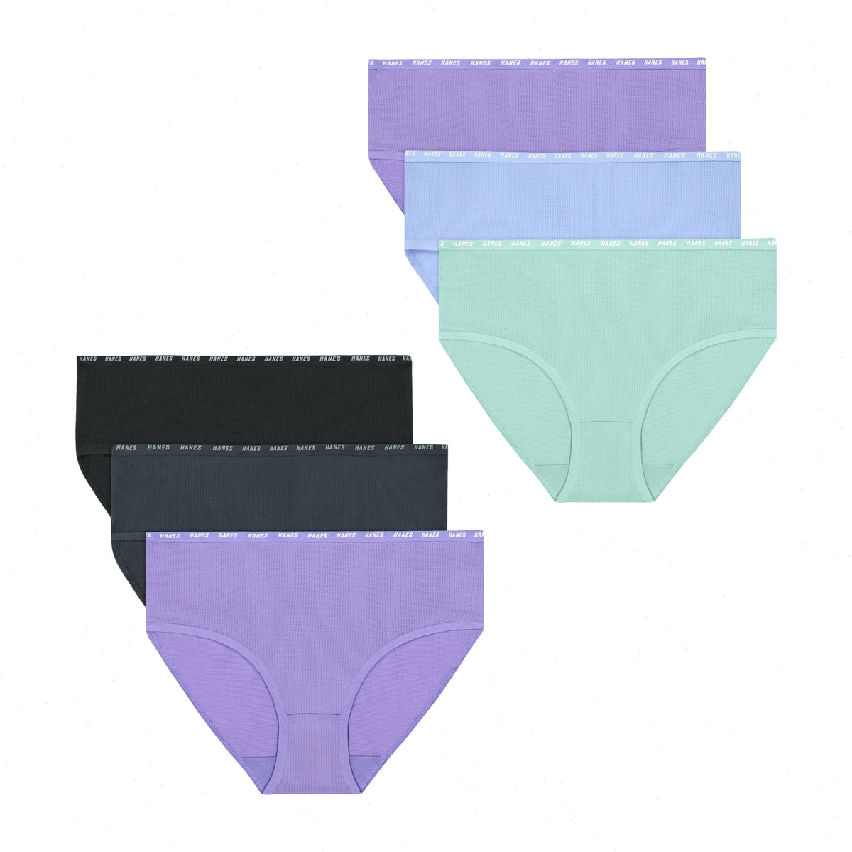 Hanes Moves Girls' Underwear Briefs, 6-Pack, Anti-Odor, X-Temp, Moisture Wicking