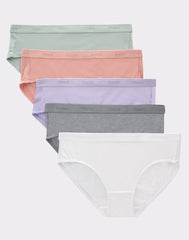 Hanes Originals Girls' SuperSoft Hipster Underwear, 5-Pack