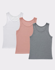 Hanes Originals Girls' SuperSoft Tank, 3-Pack