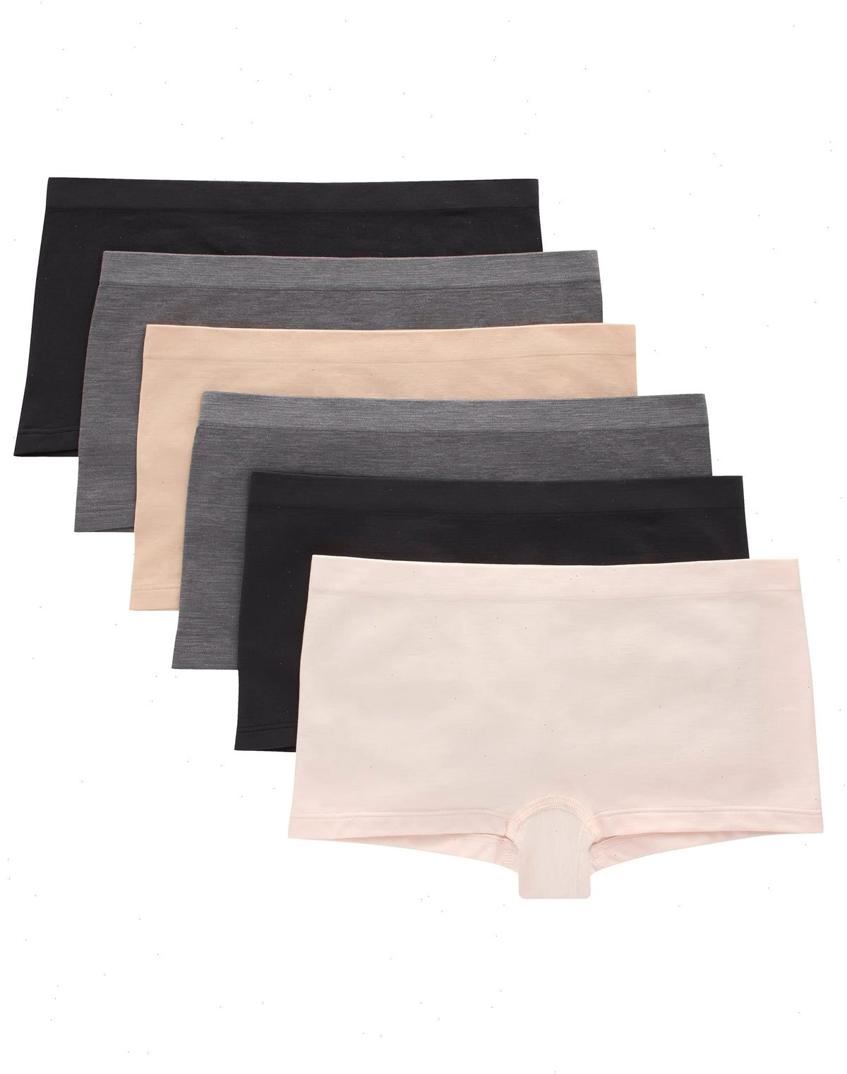 Hanes Girls' Seamless Comfort Tween Boyshorts, 6-Pack