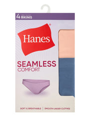 Hanes Girls' Seamless Bikini Underwear, Assorted, 4-Pack