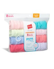 Hanes Ultimate Pure Comfort Girls' Microfiber Brief Underwear, 8-Pack