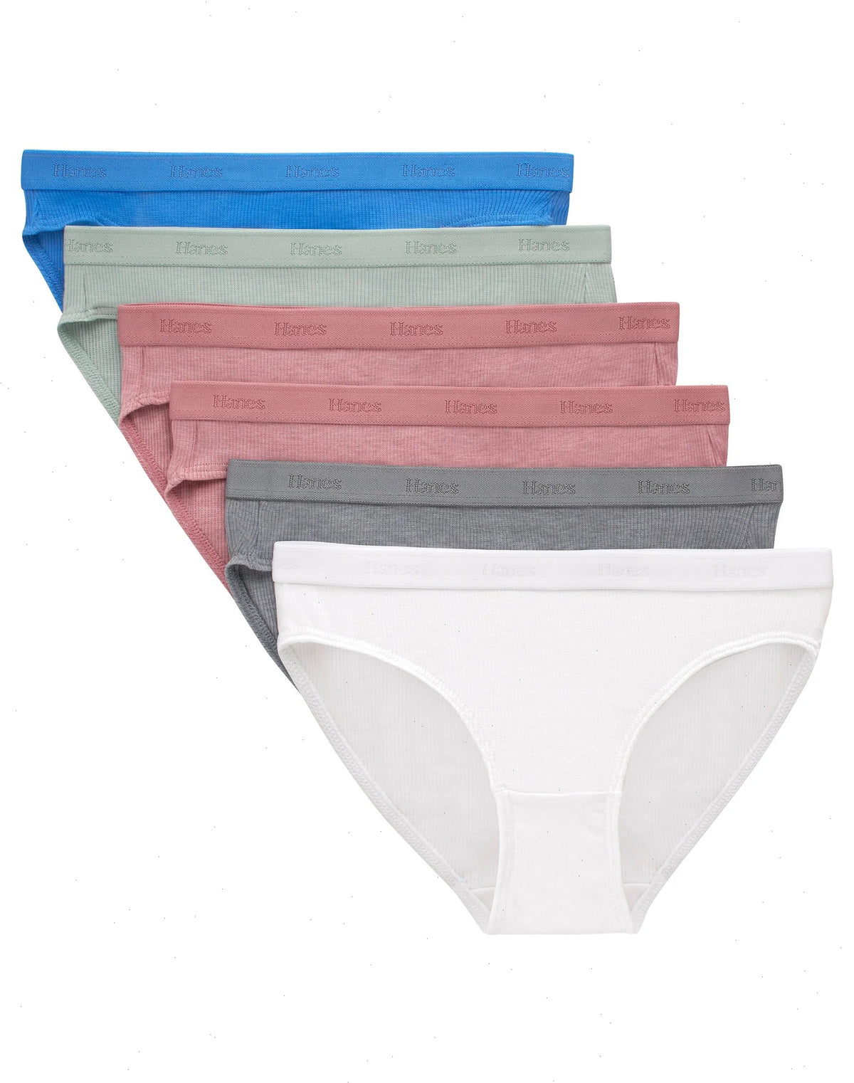 Hanes Originals Ultimate SuperSoft Girls' Bikini Underwear, 6-Pack