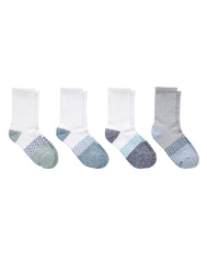 Hanes Absolute Active Boys' Crew Socks Pack, 4-Pack, Moisture Wicking