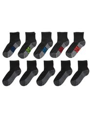Hanes Ultimate Double Tough Boys' Ankle Socks, 10-Pairs