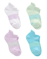Hanes Absolute Active Girls' Heel Shield Socks Pack, 4-Pack, Moisture Wicking
