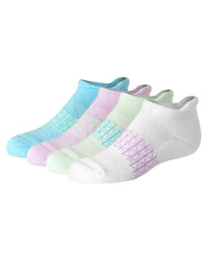 Hanes Absolute Active Girls' Heel Shield Socks Pack, 4-Pack, Moisture Wicking