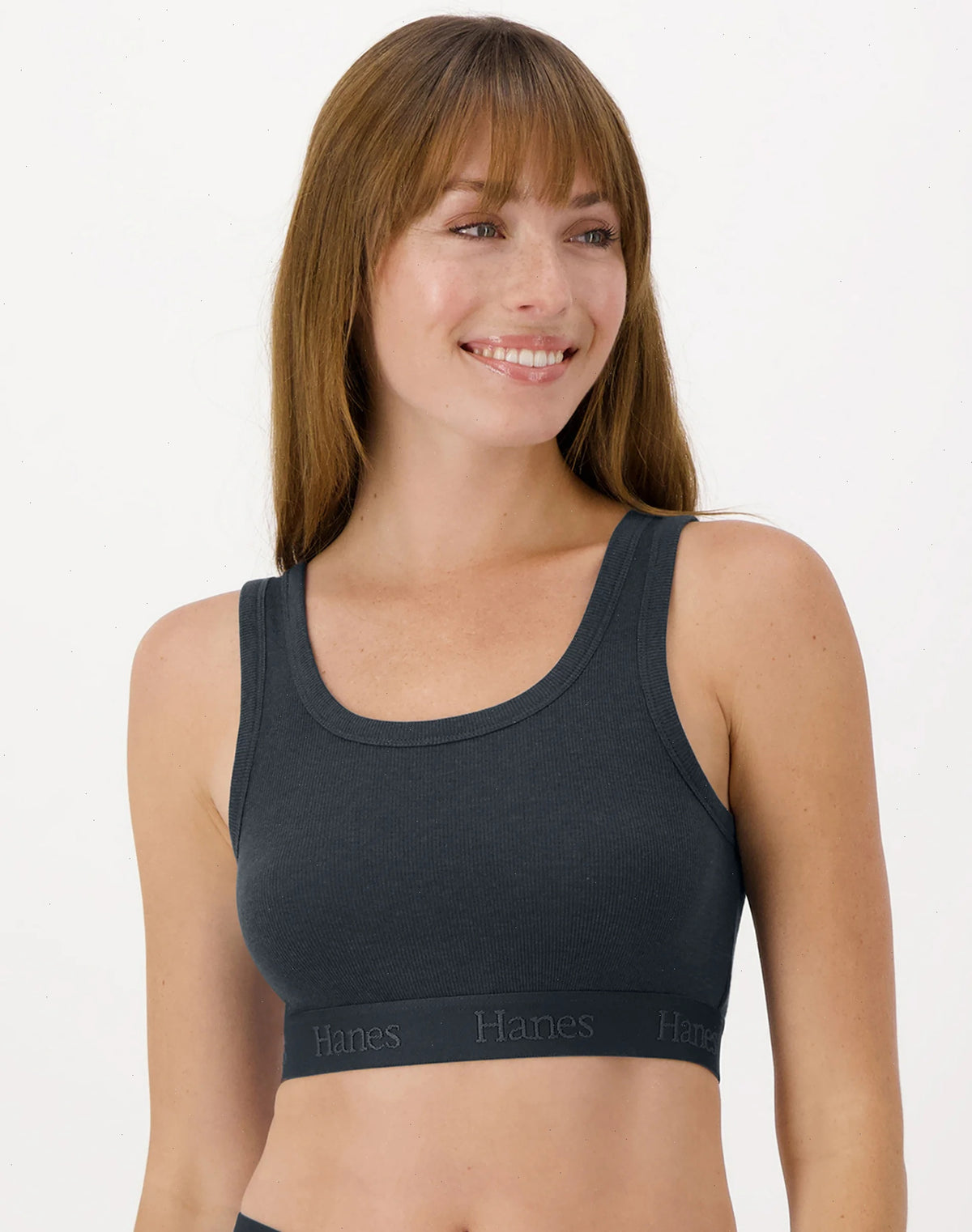 Hanes Originals Women's SuperSoft Comfywear Rib Banded Crop Top