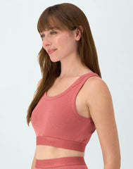 Hanes Originals Women's SuperSoft Comfywear Rib Banded Crop Top
