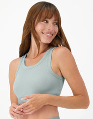 Hanes Originals Women's SuperSoft Comfywear Rib Banded Crop Top