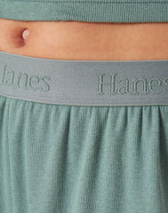 Hanes Originals Women&rsquo;s SuperSoft Comfywear Rib Sleep Shorts