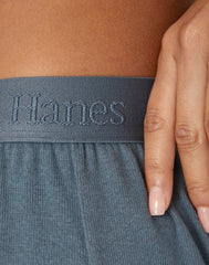 Hanes Originals Women&rsquo;s SuperSoft Comfywear Rib Sleep Shorts