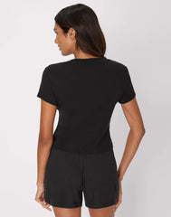 Hanes Originals Women's Supersoft Comfywear Rib Baby Doll Tee