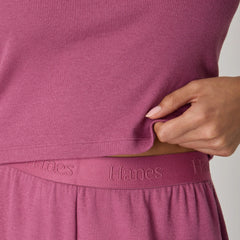 Hanes Originals Women's Supersoft Comfywear Rib Baby Doll Tee