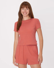 Hanes Originals Women's Supersoft Comfywear Rib Baby Doll Tee