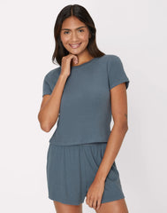 Hanes Originals Women's Supersoft Comfywear Rib Baby Doll Tee