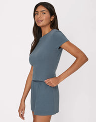 Hanes Originals Women's Supersoft Comfywear Rib Baby Doll Tee