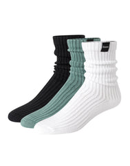 Hanes Originals Men&rsquo;s Crew Socks Pack, 3 Pairs, SuperSoft Slouch