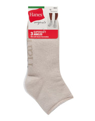 Hanes Originals Men&rsquo;s SuperSoft Ankle Socks, 3-Pairs