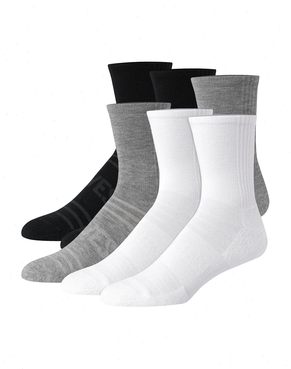 Hanes Moves Breathable Mesh Men&rsquo;s Mid-Crew Socks, Shoe Sizes 6-12, 6-Pairs