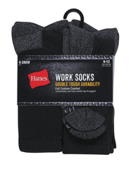 Hanes Men's Big &amp; Tall Work Crew Socks, 6-Pairs