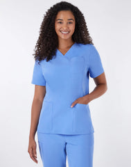 Hanes Comfort Fit Scrubs Women's Rib Back Scrub Top
