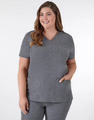 Hanes Comfort Fit Scrubs Women's Rib Back Scrub Top