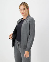 Hanes Comfort Fit Scrubs Women's Scrub Bomber Jacket