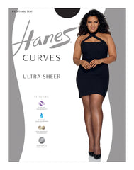 Hanes Curves Women's Ultra Sheer Pantyhose with Control Top