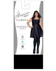Hanes Women's Plus Size Tights, Blackout, Moisture-Wicking