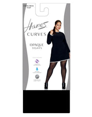 Hanes Curves Opaque Control Top Tights (Plus Size)