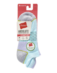 Hanes Absolute Comfort Women's Heel Shield Socks, 4-Pairs