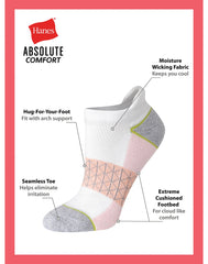 Hanes Absolute Comfort Women's Heel Shield Socks, 4-Pairs