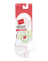 Hanes Absolute Comfort Women's No Show Socks, 4-Pairs