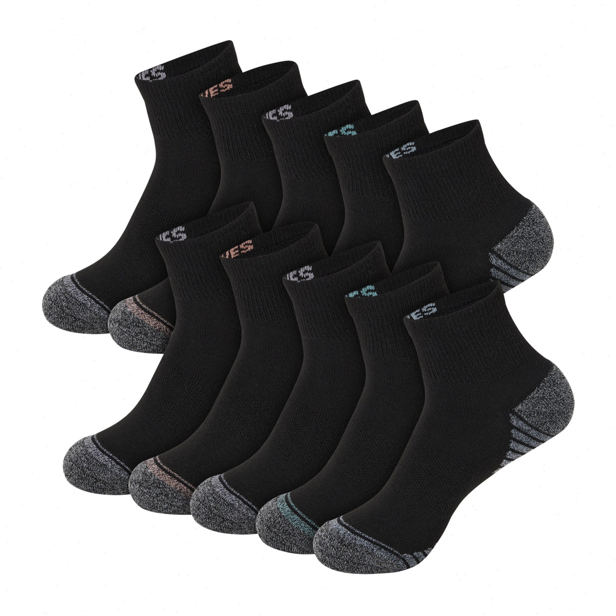 Hanes Moves X-Temp Women&rsquo;s Ankle Socks, 10-Pairs, Shoe Sizes 8-12