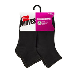 Hanes Moves X-Temp Women&rsquo;s Ankle Socks, 10-Pairs, Shoe Sizes 8-12