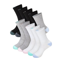 Hanes Moves X-Temp Women's Crew Socks, 10-Pairs, Shoe Sizes 8-12