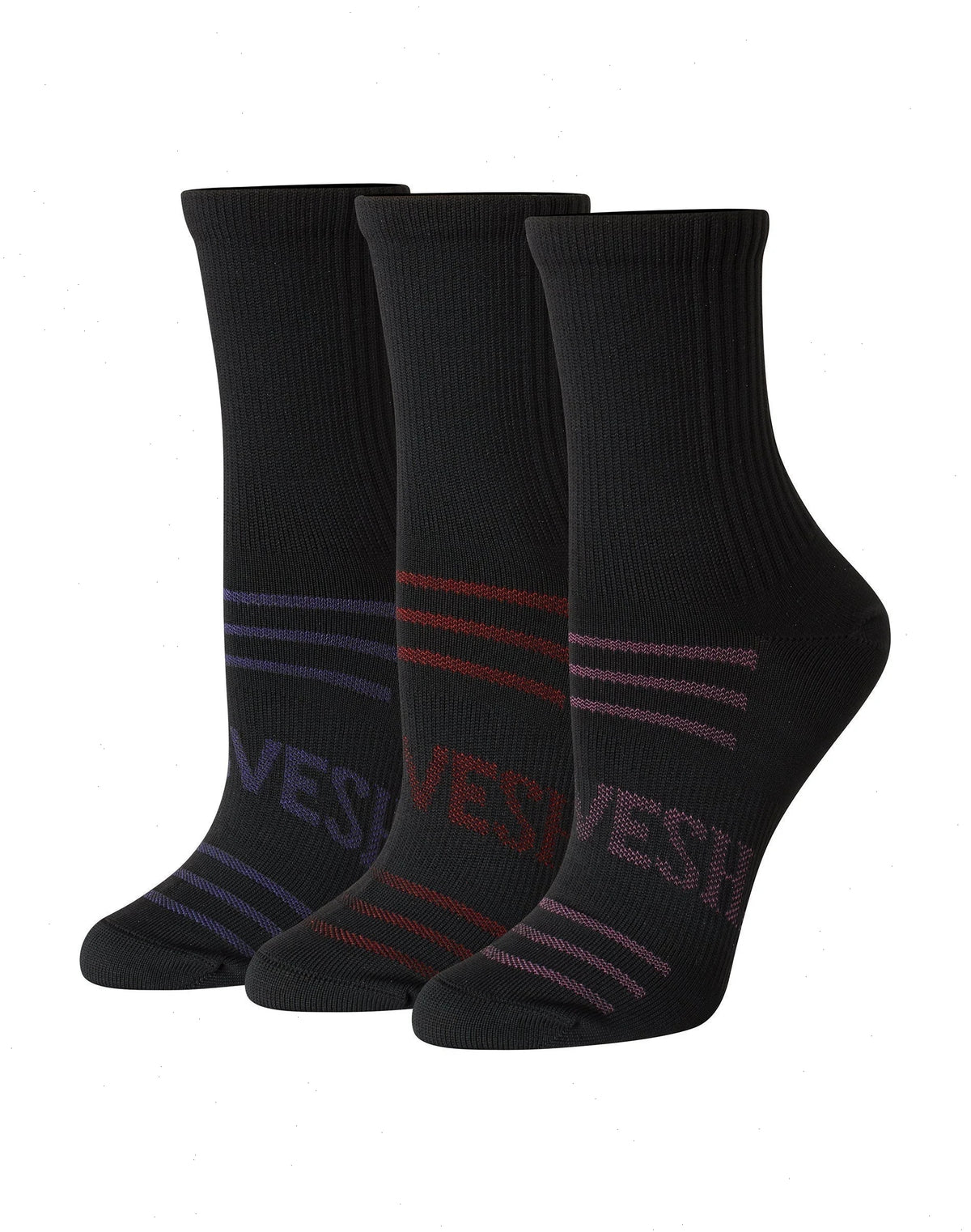 Hanes Moves Women&rsquo;s Seamless Stretch Mid Crew Socks, 3 Pairs