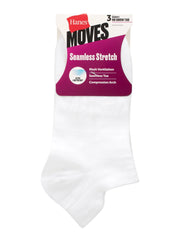 Hanes Moves Women's Seamless Stretch No Show Tab Socks, 3-Pairs