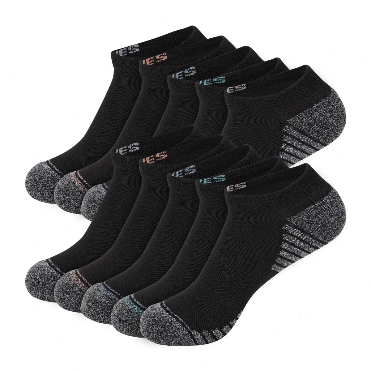 Hanes Moves Women&rsquo;s No Show Socks, X-Temp, Shoe Size 5-9, 10-Pairs