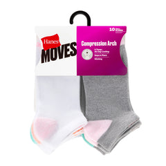 Hanes Moves Women&rsquo;s No Show Socks, X-Temp, Shoe Size 5-9, 10-Pairs
