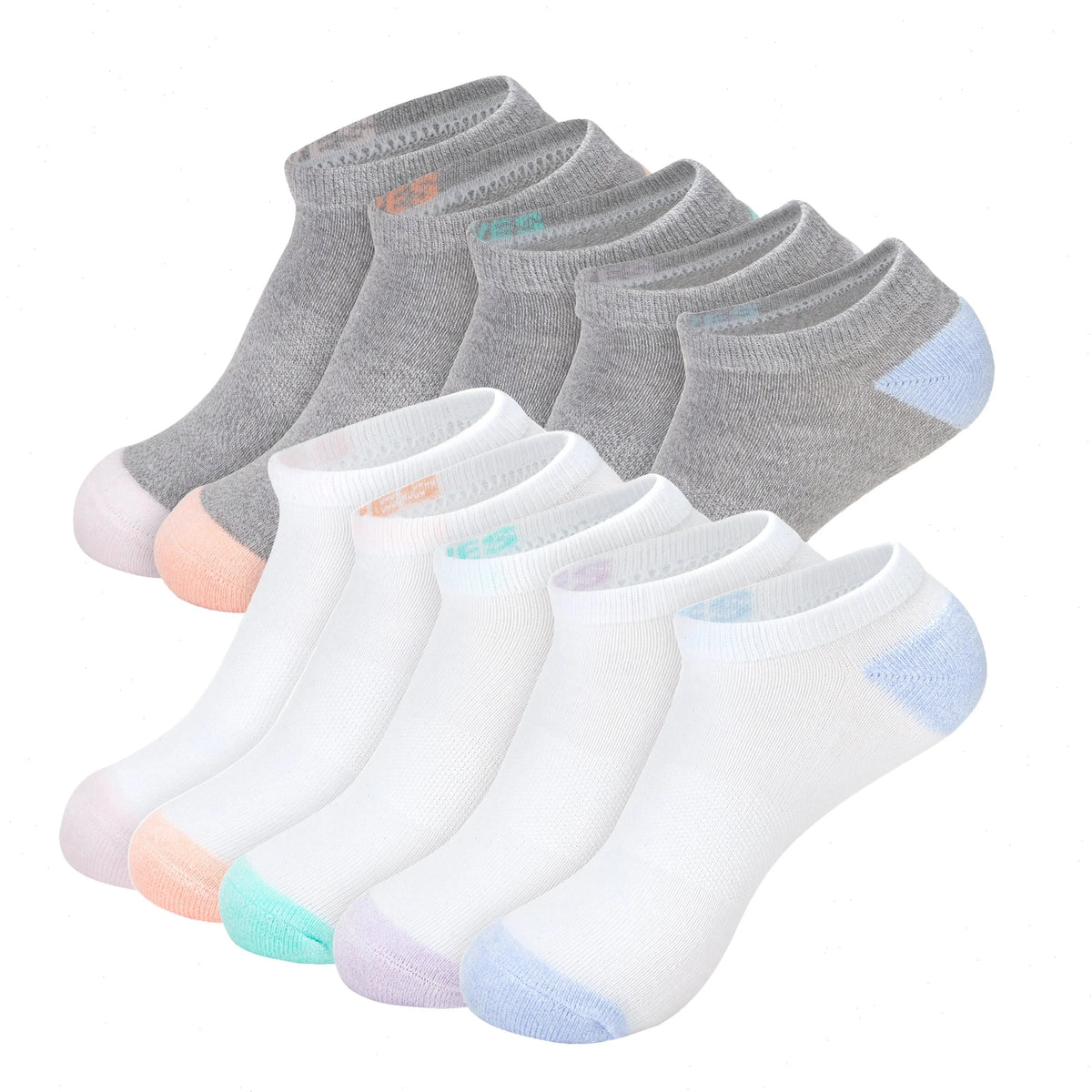 Hanes Moves X-Temp Women&rsquo;s No Show Socks, 10-Pairs, Shoe Sizes 8-12