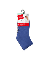 Hanes Originals Women&rsquo;s SuperSoft  Ankle Socks, 6-Pairs