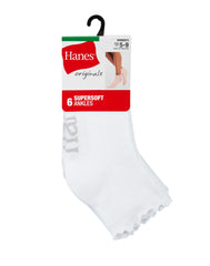 Hanes Originals Women&rsquo;s SuperSoft  Ankle Socks, 6-Pairs